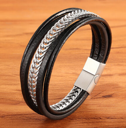 Bracelet en cuir pour hommes