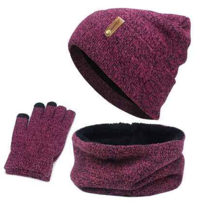 Ensemble de gants à écran tactile et écharpe à chapeau